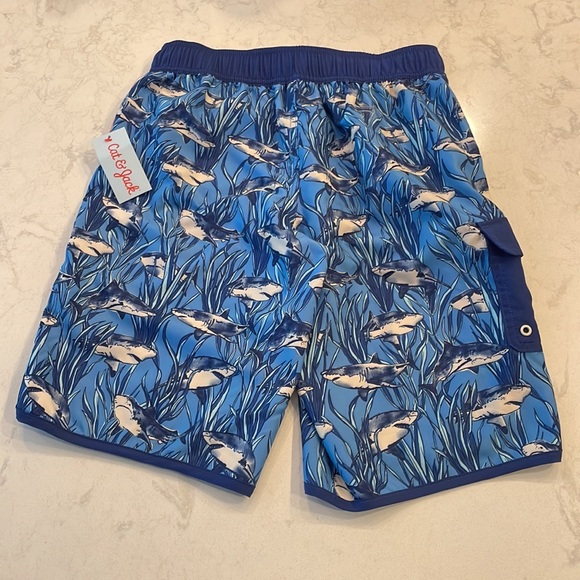 Cat & Jack Boys' Shark Print Swim Trunks - Picture 13 of 14